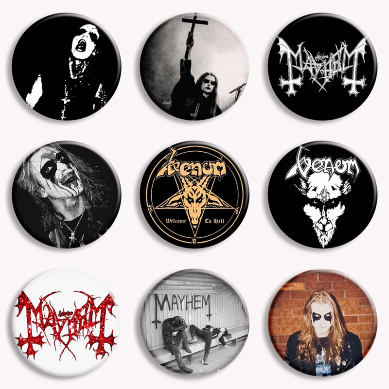 Vintage Collectible Buttons - Rock Mayhem Band kancing lembut Pin