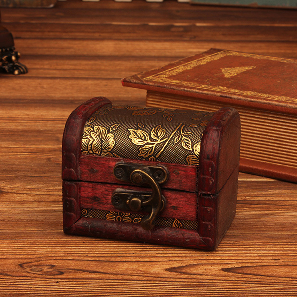 Vintage Collectible Item - Kotak Perhiasan Kayu Antik Gaya Cina