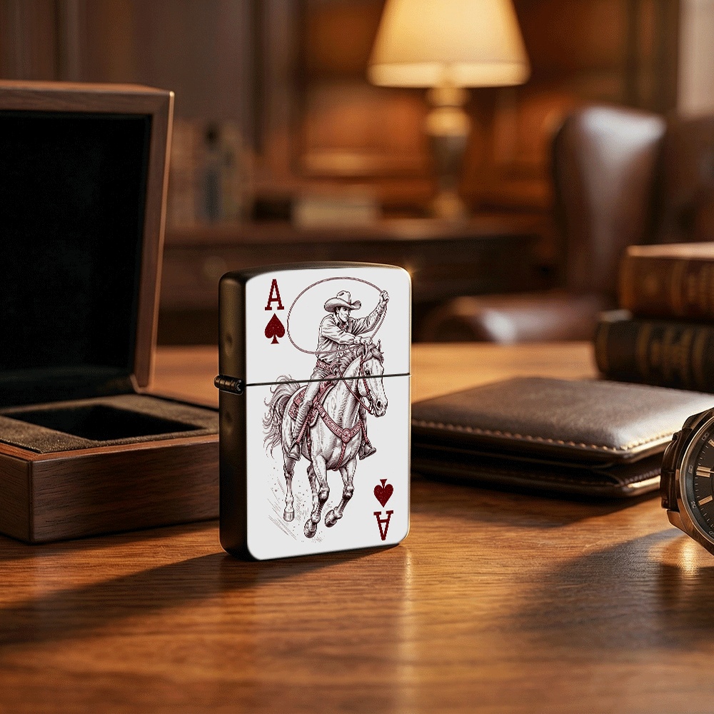 Pemantik Api Flip Top Motif Se - Vintage Collectible Playing Cards ulasan dan harga