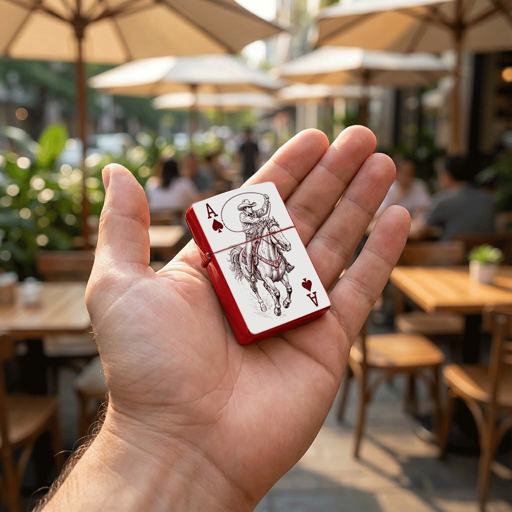Pemantik Api Flip Top Motif Se - Vintage Collectible Playing Cards ulasan dan harga
