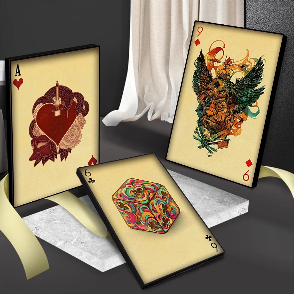 Poster Kutipan Kartu Remi Kole - Vintage Collectible Playing Cards ulasan dan harga