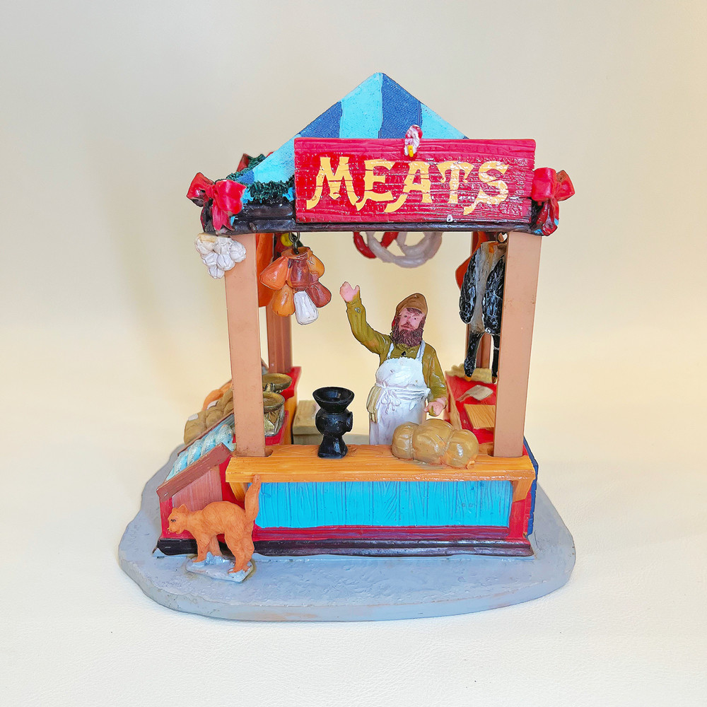 Figur Resin Kios Daging Eropa  - Vintage Collectible Market ulasan dan harga