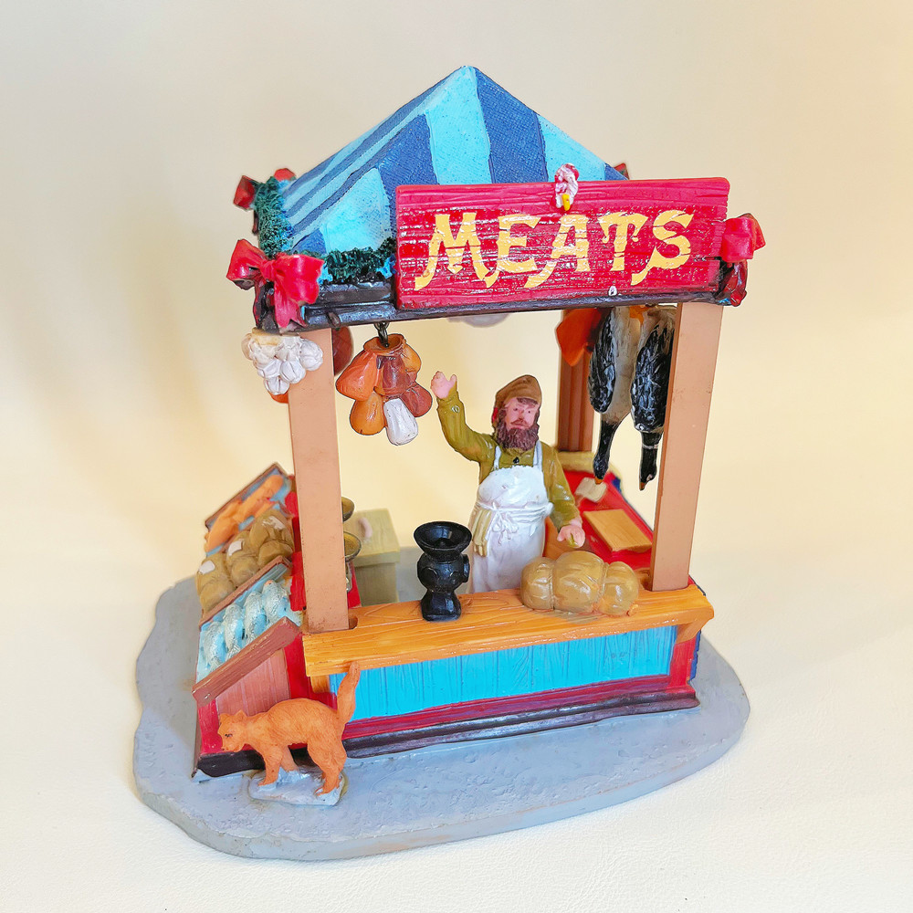 Figur Resin Kios Daging Eropa  - Vintage Collectible Market ulasan dan harga