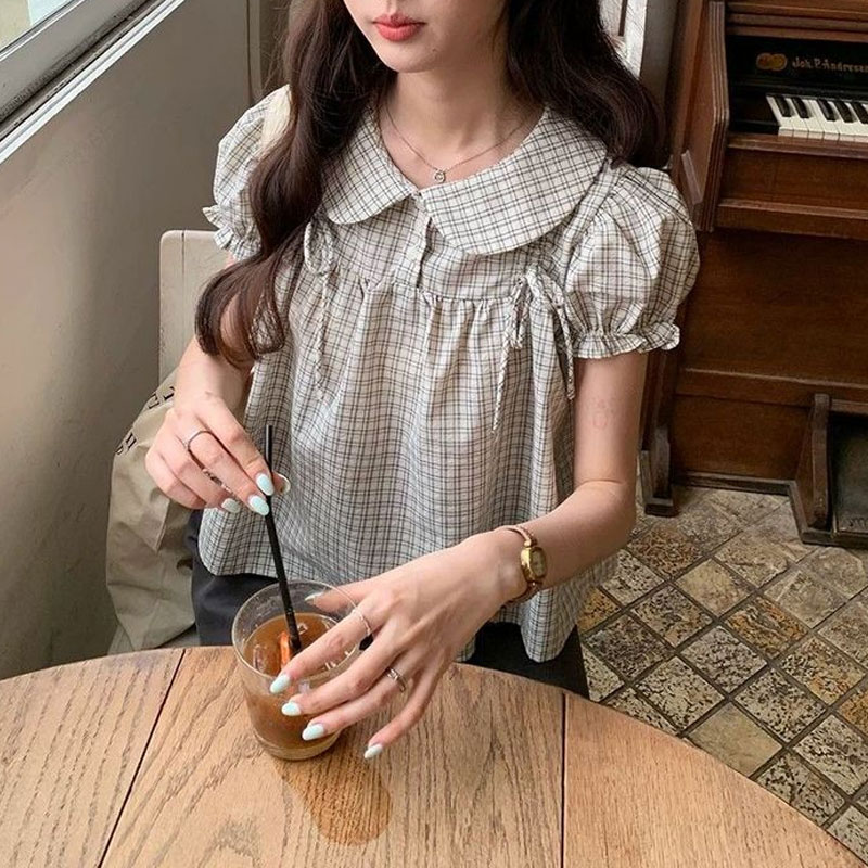 Pakaian Wanita Kemeja Korea Ke - Vintage Collectible Buttons ulasan dan harga