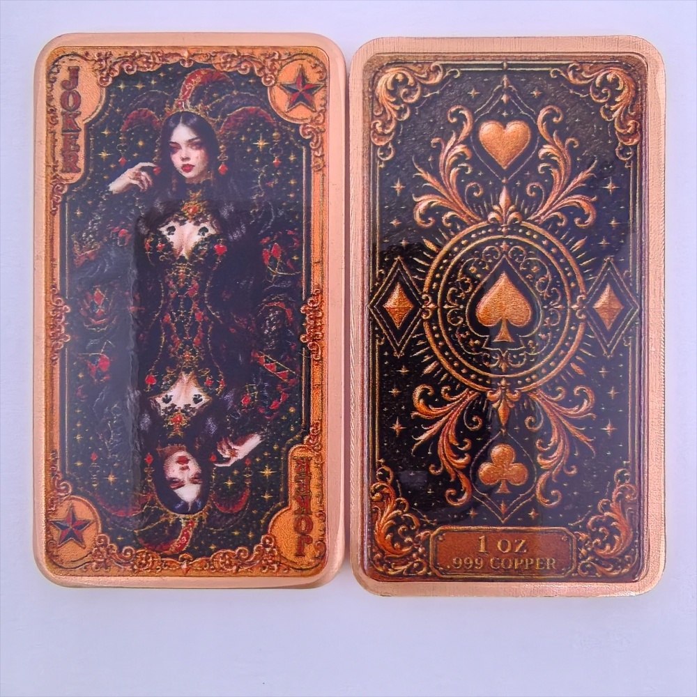1oz .999 Batang Tembaga Murni  - Vintage Collectible Playing Cards ulasan dan harga