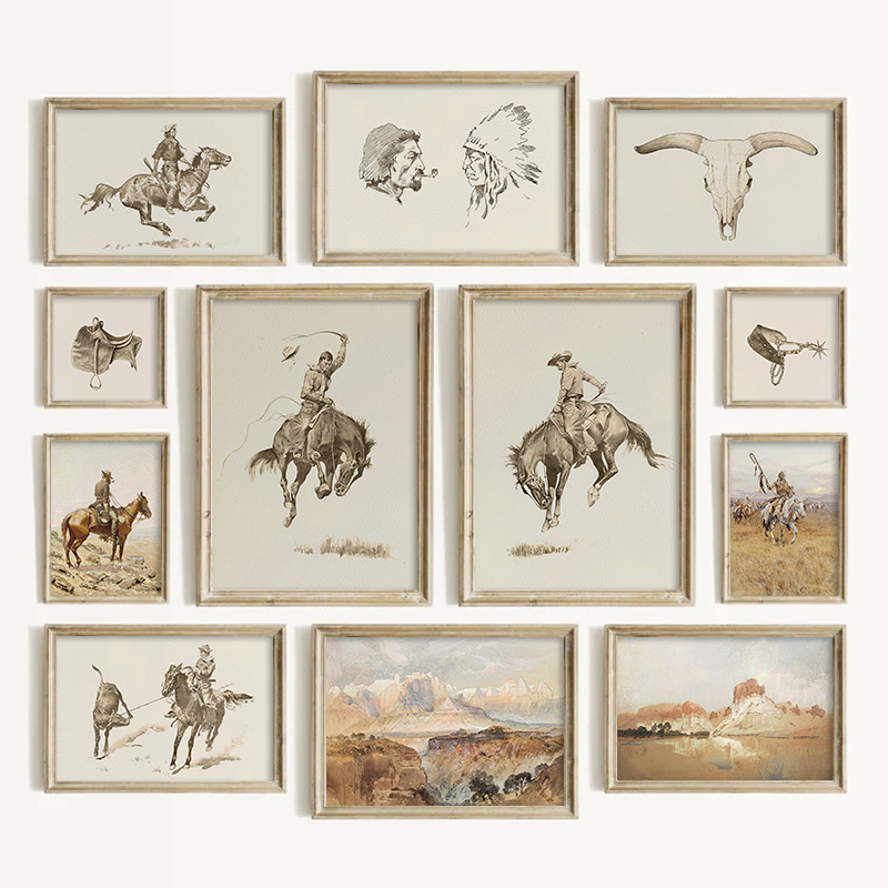 Seni Dinding Koboi Gaya Barat  - Vintage Collectible Toys ulasan dan harga
