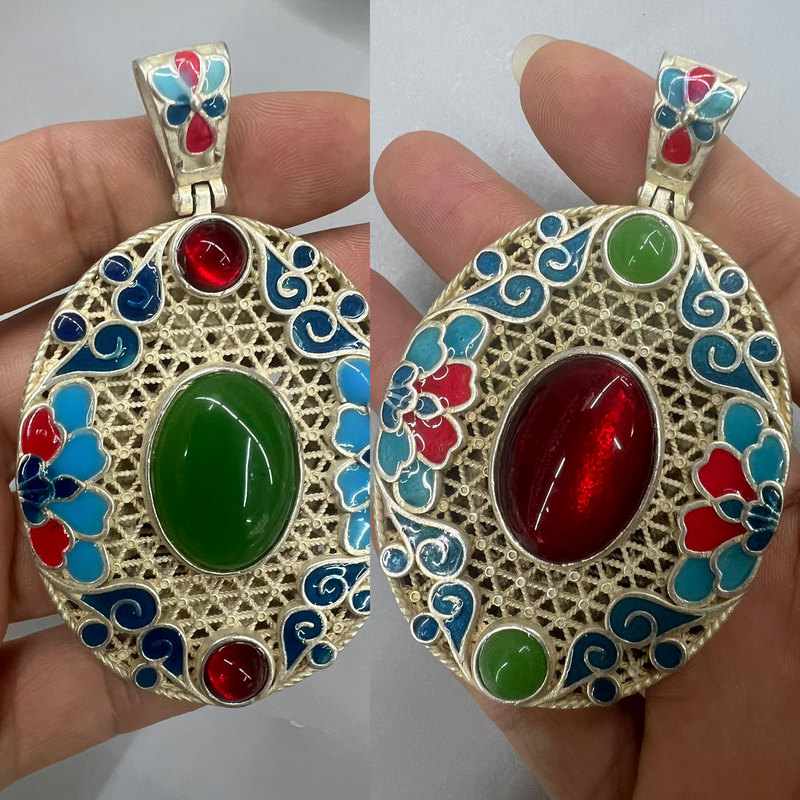 Liontin Perak Cloisonné Koleks - Vintage Collectible Market ulasan dan harga
