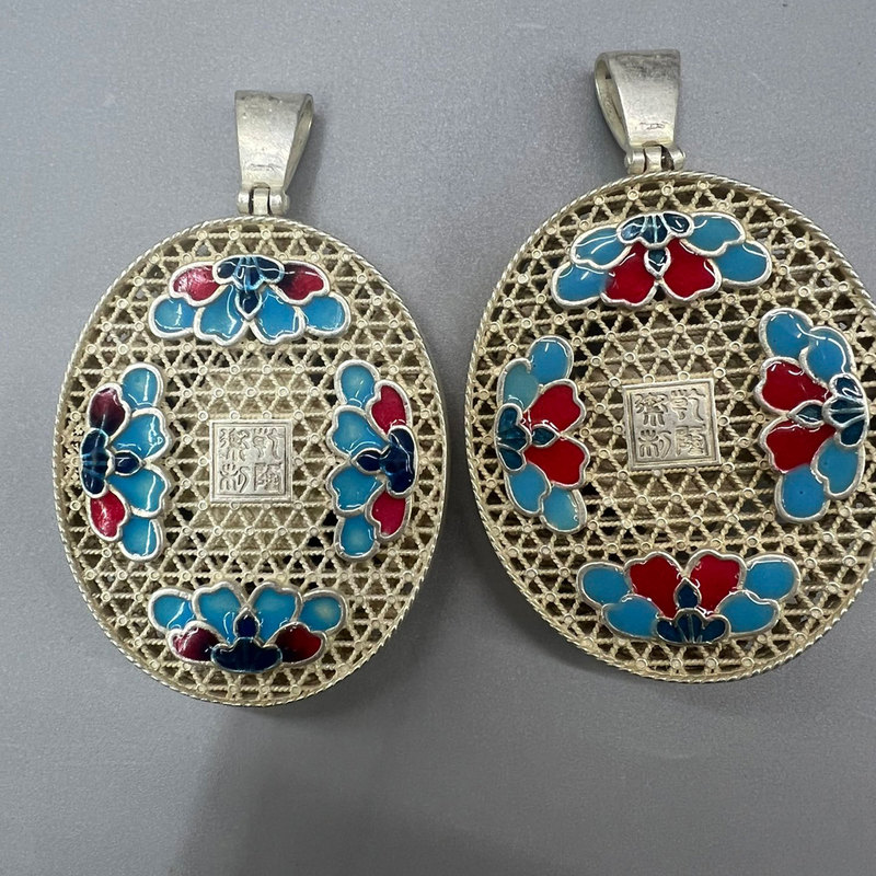 Liontin Perak Cloisonné Koleks - Vintage Collectible Market ulasan dan harga