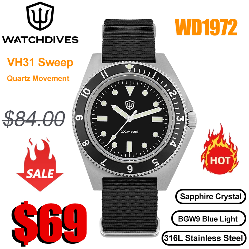 Watchdives WD1972 Jam Tangan K - Vintage Watch Collecting ulasan dan harga